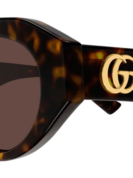 Ochelari de soare Gucci Eyewear cu imprimeu geometric maro