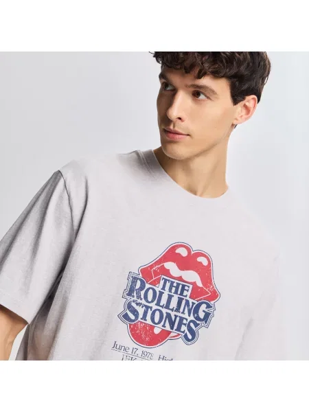 Reserved Rolling Stones póló világos szürke
