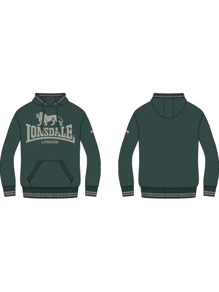 Hoodie Lonsdale s kapuco zelena