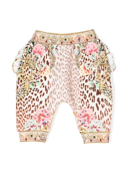 Legginsy dziecięce Camilla brązowe