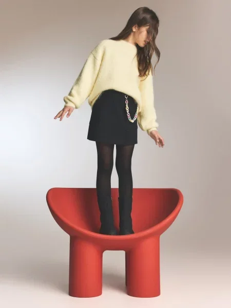 Кожаные сапоги Reserved черные