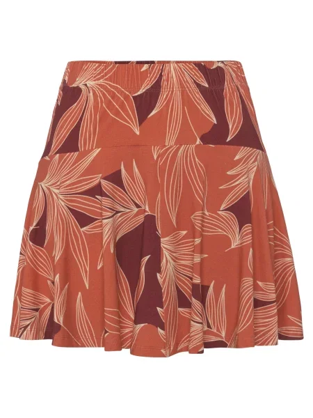 LASCANA Fustă / roșu ruginiu / roșu burgundy bej