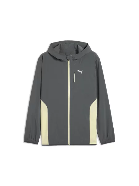 PUMA rozpinana kurtka treningowa FLEX STRETCH z tkaniny Odzież S szary