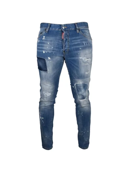 Blugi Dsquared2 zdrențuiți albastru