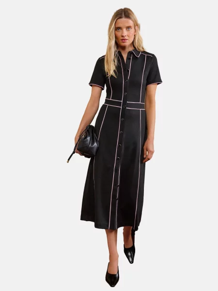 Love & roses Rochie tip bluză rosé negru