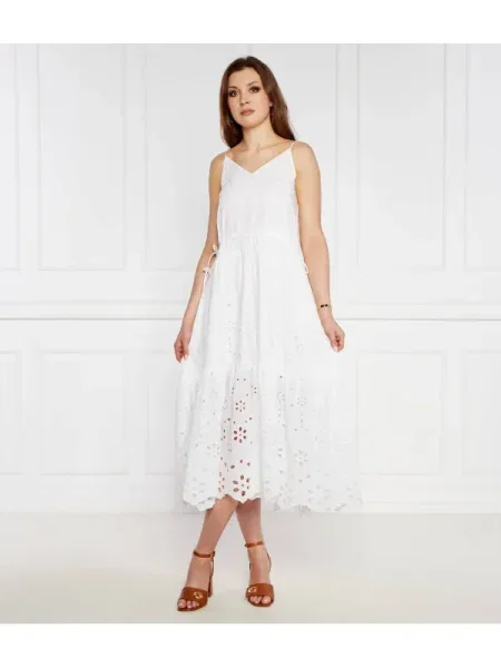 Pepe Jeans London De dantelă rochie DUSANA alb