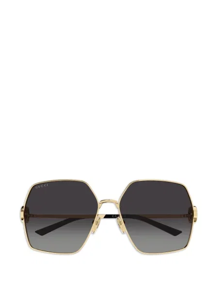 Ochelari de soare Gucci Eyewear cu imprimeu geometric auriu