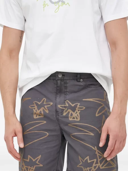 Pantaloni scurți Desigual cu imagine gri