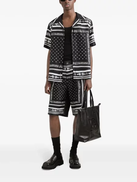 Pantaloni scurți Dolce & Gabbana cu imagine negru