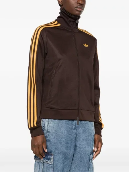 Hanorac Adidas cu dungi alergare maro