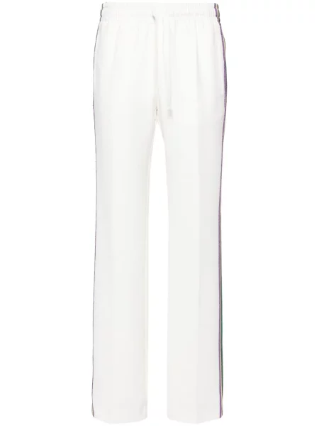 Pantaloni Zadig&voltaire cu dungi din crep alb