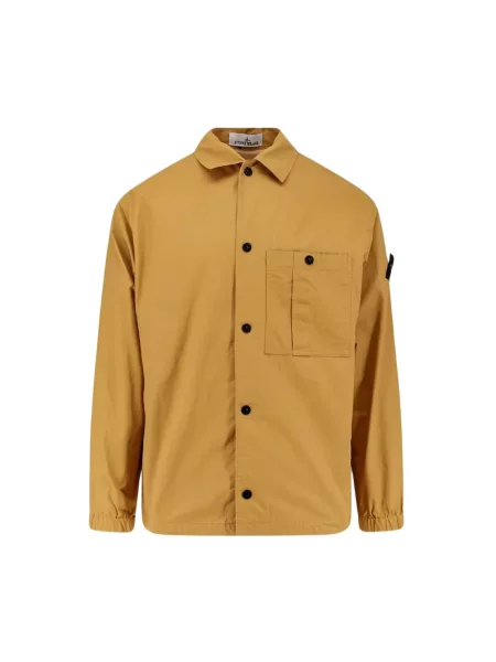 Koszula Stone Island casual z kamieniami żółta