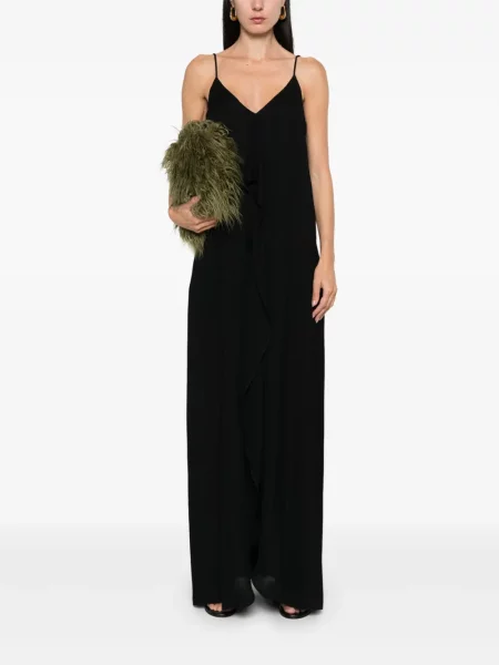 Oblekové maxi maxi šaty Jil Sander Pre-owned černé