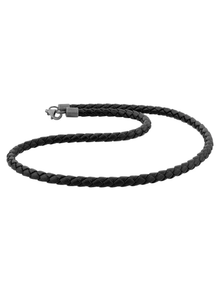 KUZZOI Verižica / srebrna črna