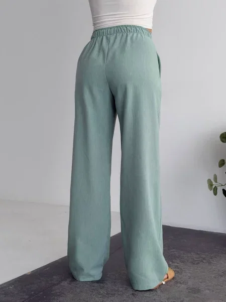 Лляні Повсякденні штани Uaclothes зелений