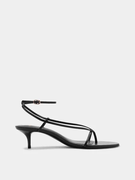 Босоніжки MANGO поліуретан чорний