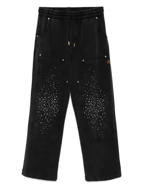 Pantaloni Casablanca de cristal negru