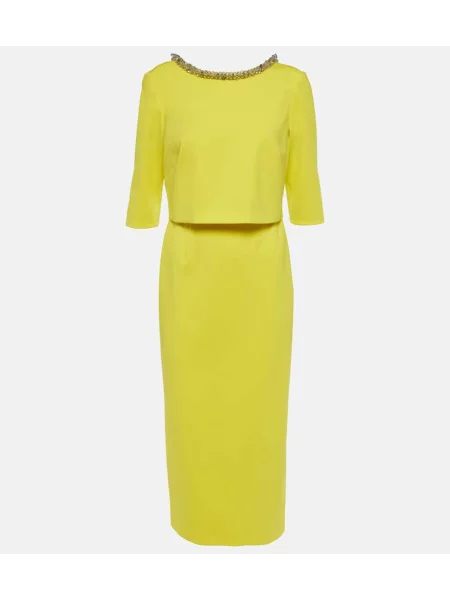 Rochie midi Dorothee Schumacher până la genunchi de costum galben