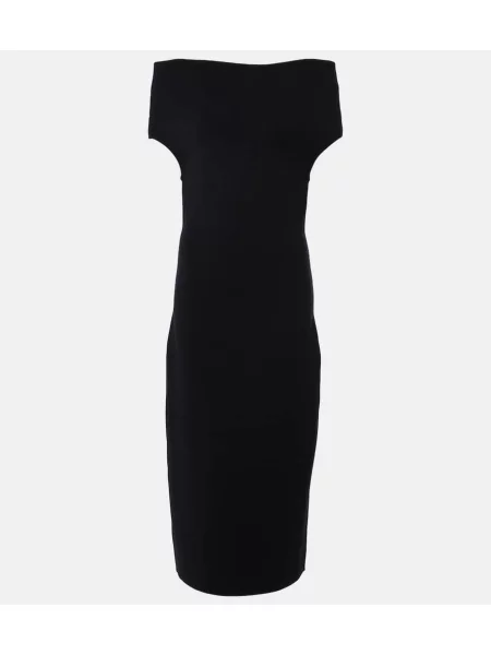Rochie midi Toteme tricotate până la genunchi de costum negru