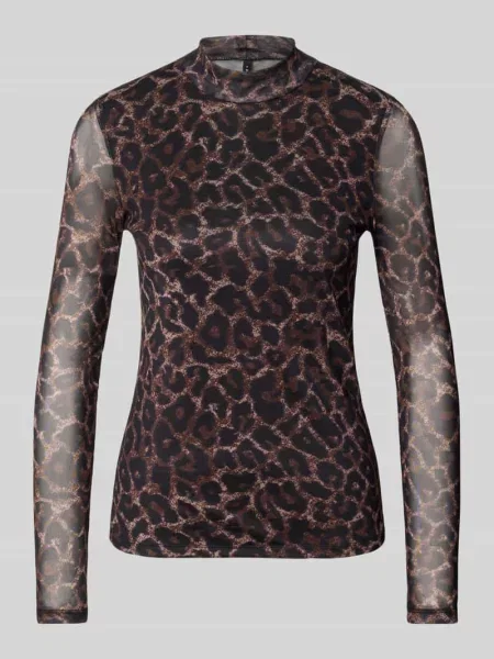 Bluzka z długim rękawem o kroju slim fit ze wzorem na całej powierzchni model ERICA' Only