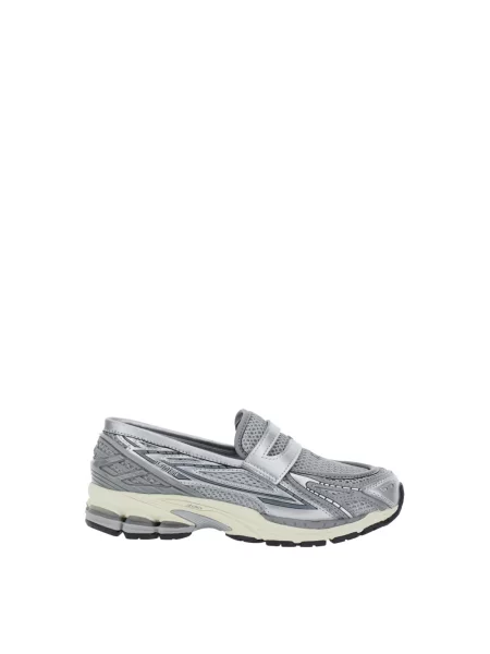 Półbuty New Balance skórzane szare