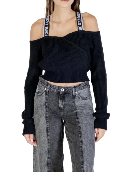 Pulover Karl Lagerfeld Jeans črna
