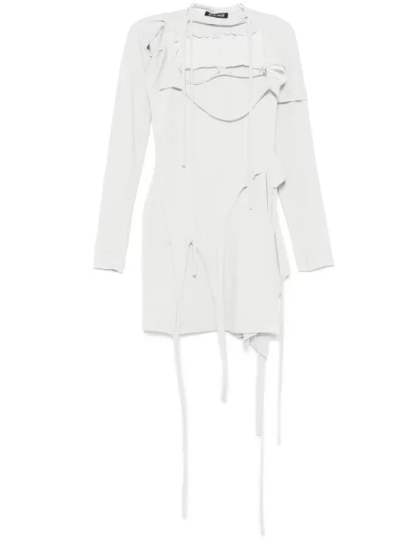 Długa sukienka maxi Ottolinger z długim rękawem garniturowa szara