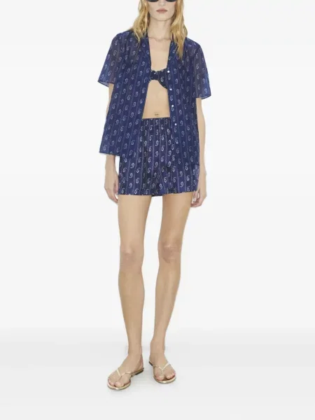 Pantaloni scurți Tory Burch albastru