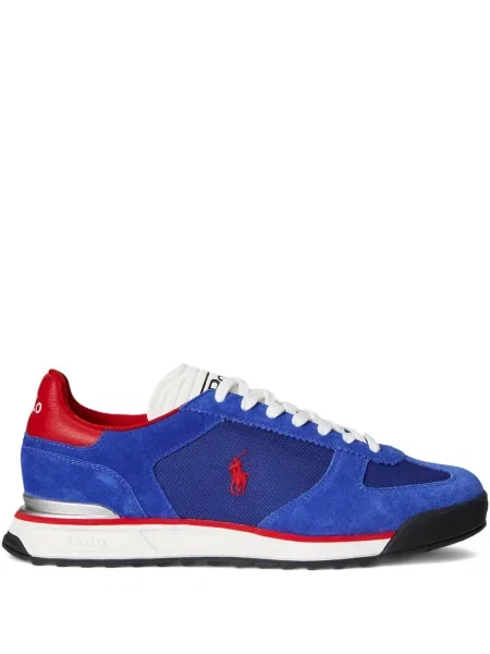 Dlouhá pruhovaná s límcem kšiltovka Polo Ralph Lauren modrá