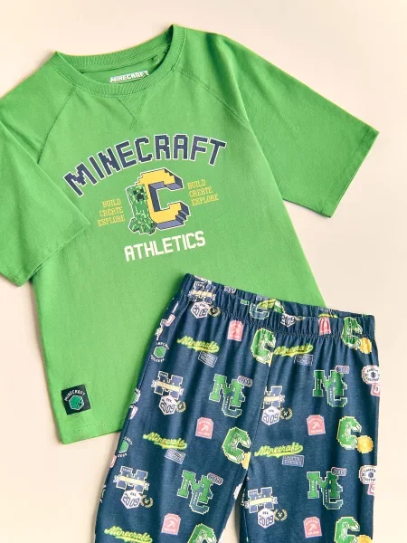 Reserved pyžamo Minecraft zelená