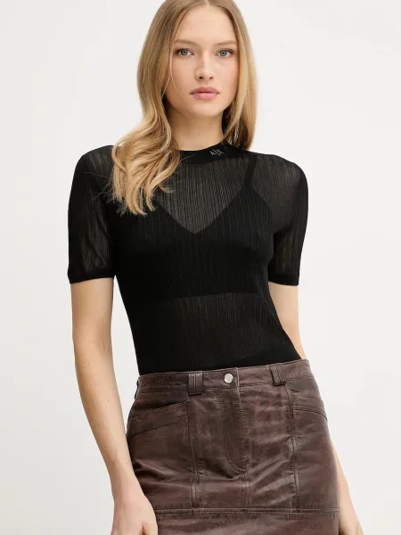 Тениска Armani Exchange дамска черно