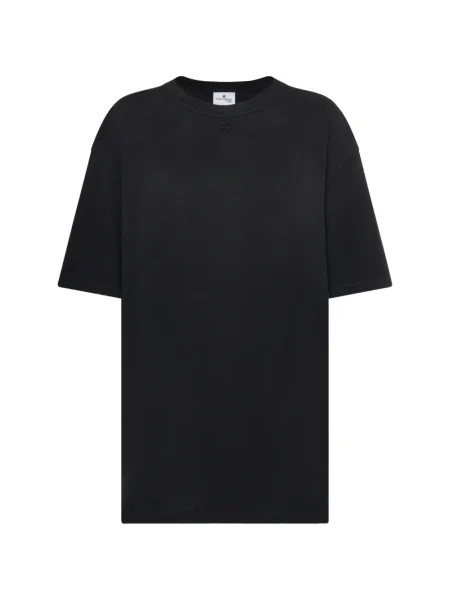 Tricou Courreges cu broderie negru