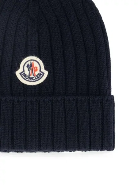 Czapka dziecięca Moncler Enfant niebieska