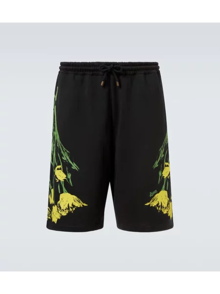 Pantaloni scurți Loewe cu model floral negru