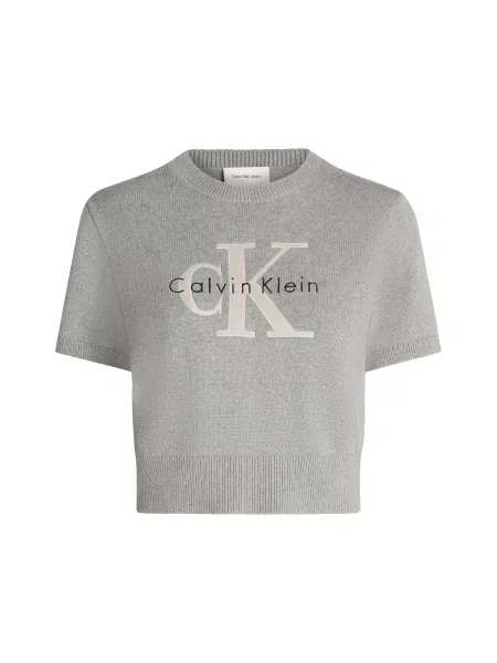 Calvin Klein Jeans Pulover gri / grej negru