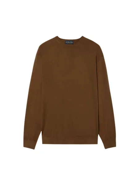 Sweter Brooks Brothers z kaszmiru brązowy