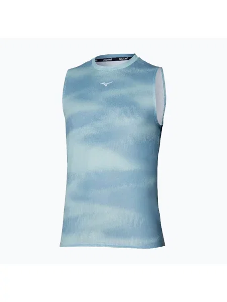 Мъжка тениска за бягане Mizuno Core Graphic без ръкави cloud blue синьо
