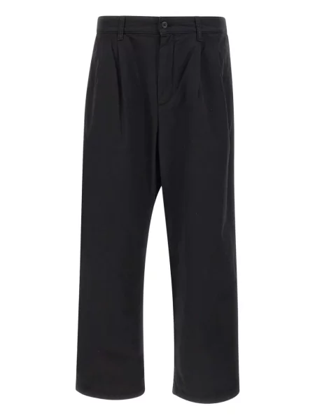 Plisované keprové kalhoty Carhartt Wip černé