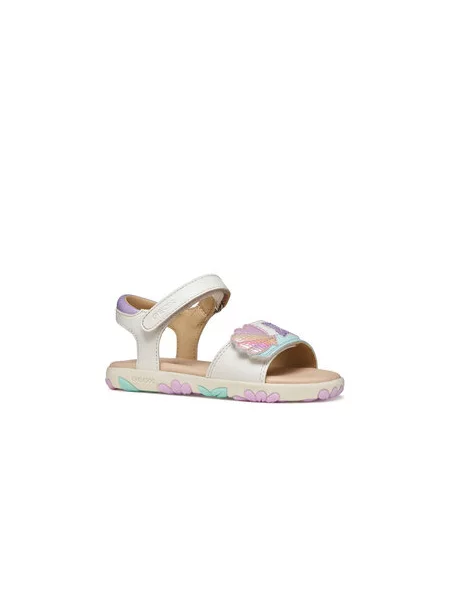 Sandály Geox J Sandal Haiti Girl M bílá