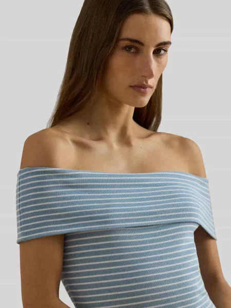 Dopasowana sukienka casualowa z mieszanki bawełny Lauren Ralph Lauren