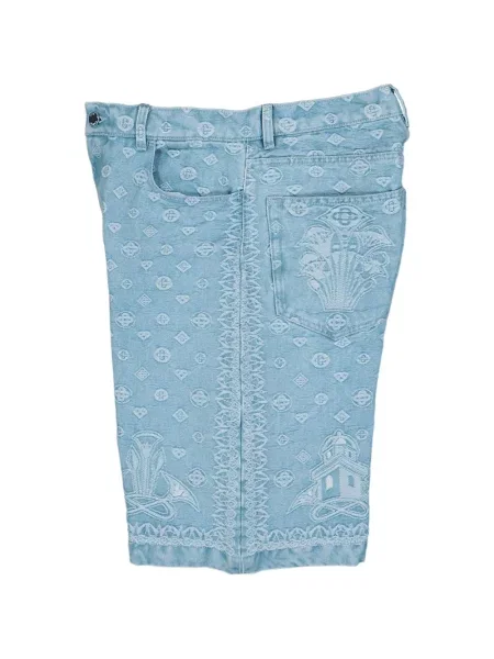 Pantaloni scurți Casablanca din jacard albastru