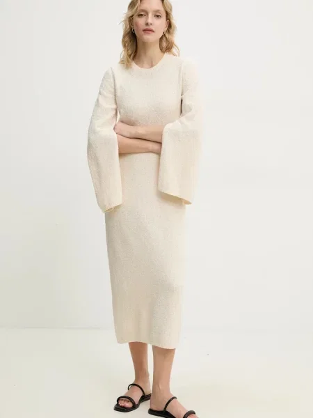 Theory rochie midi drept bej