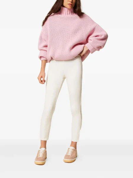 Pantaloni Twinset din satin alb