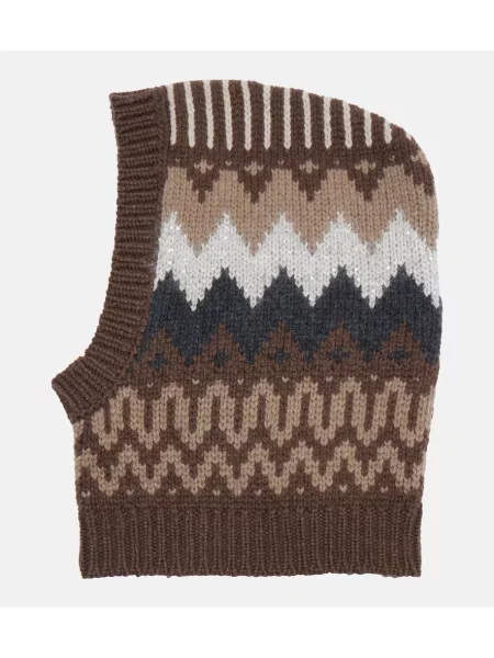 Căciulă Brunello Cucinelli din cașmir maro