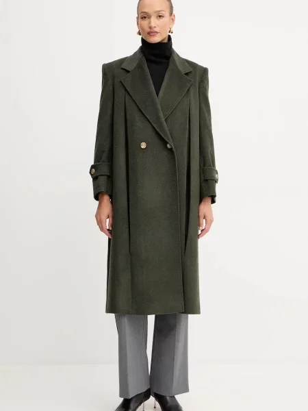 Weekend Max Mara palton de lână SMALTO verde