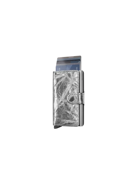 Portofel Secrid Miniwallet Crunch argintiu gri