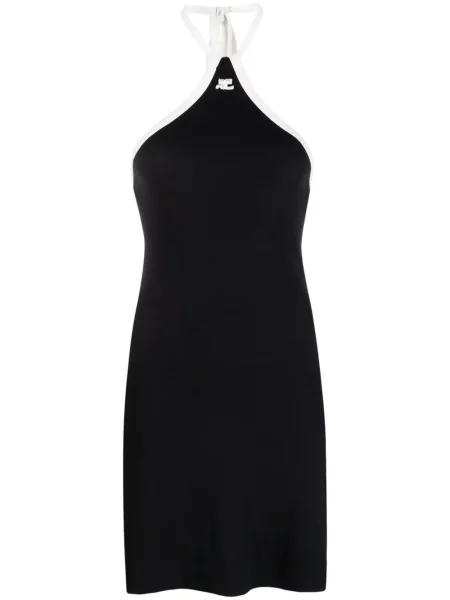 Rochie Courreges cu broderie de costum negru