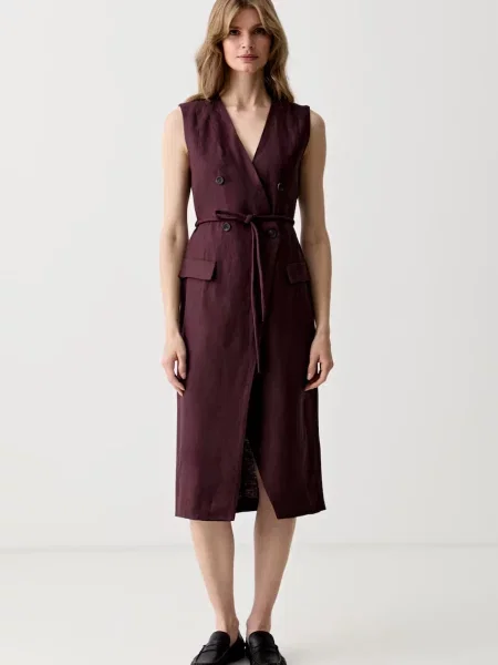 Sisley rochie petrecută din in violet