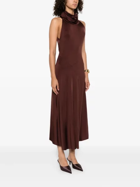 Rochie Victoria Beckham de costum maro