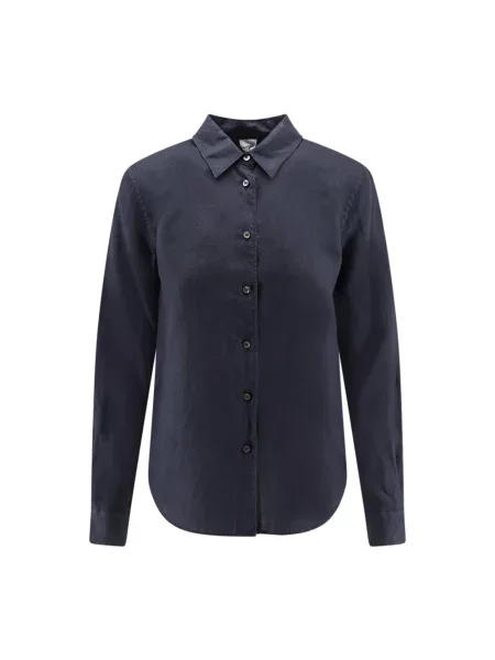 Lniana koszula Aspesi niebieska